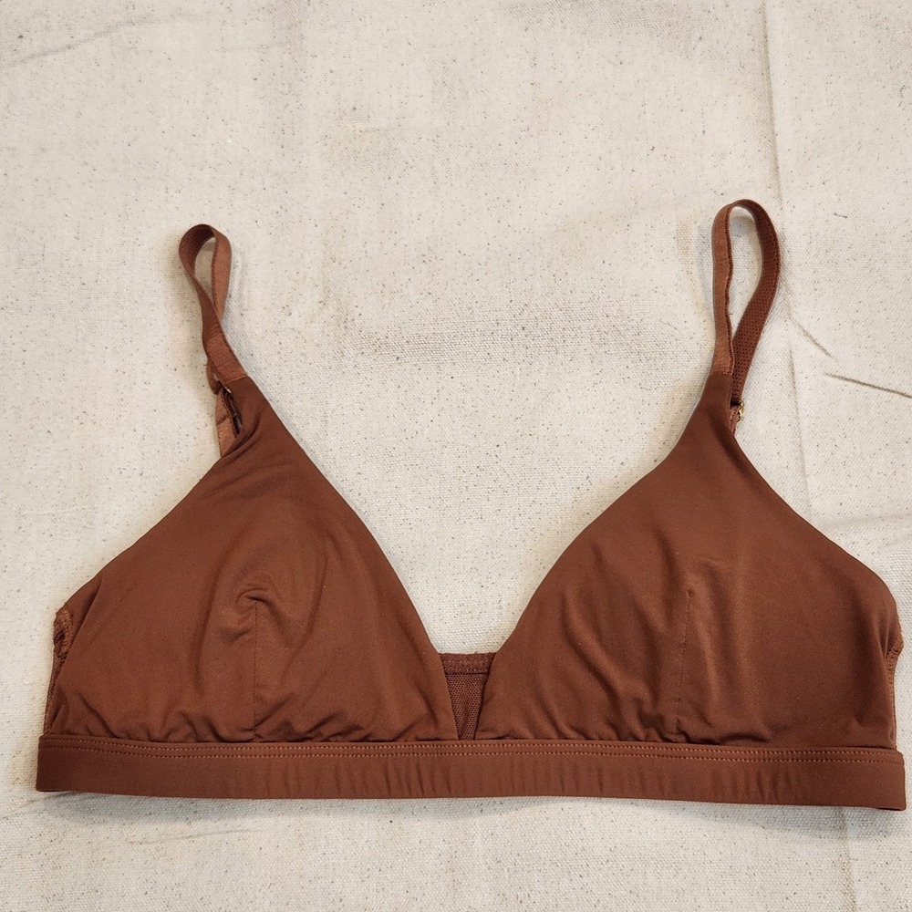 Pepper Limitless Wirefree Scoop Bra Womens Small Brown Mesh Wireless S Lingerie